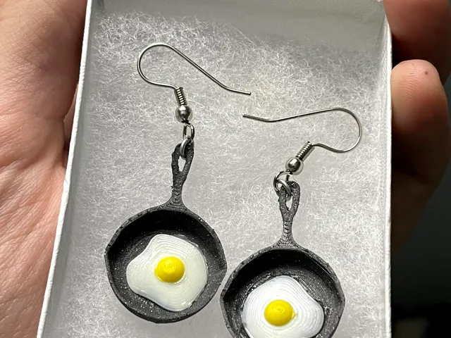 Cast Iron Pan Ear Rings