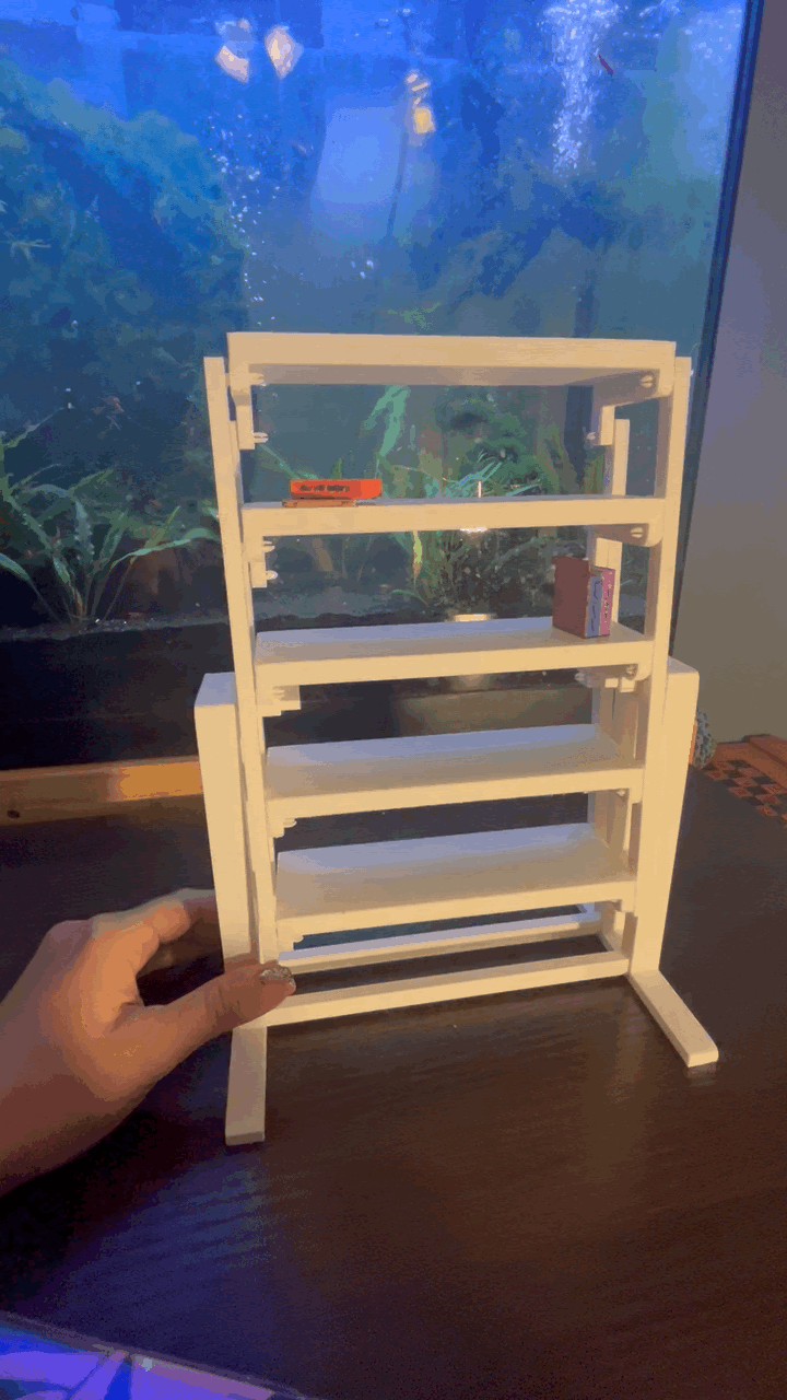 Transforming table shelf