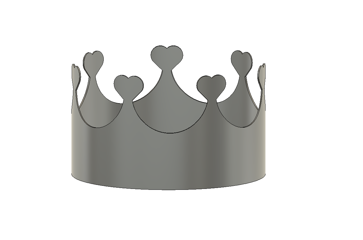 Simple Crown with hearts