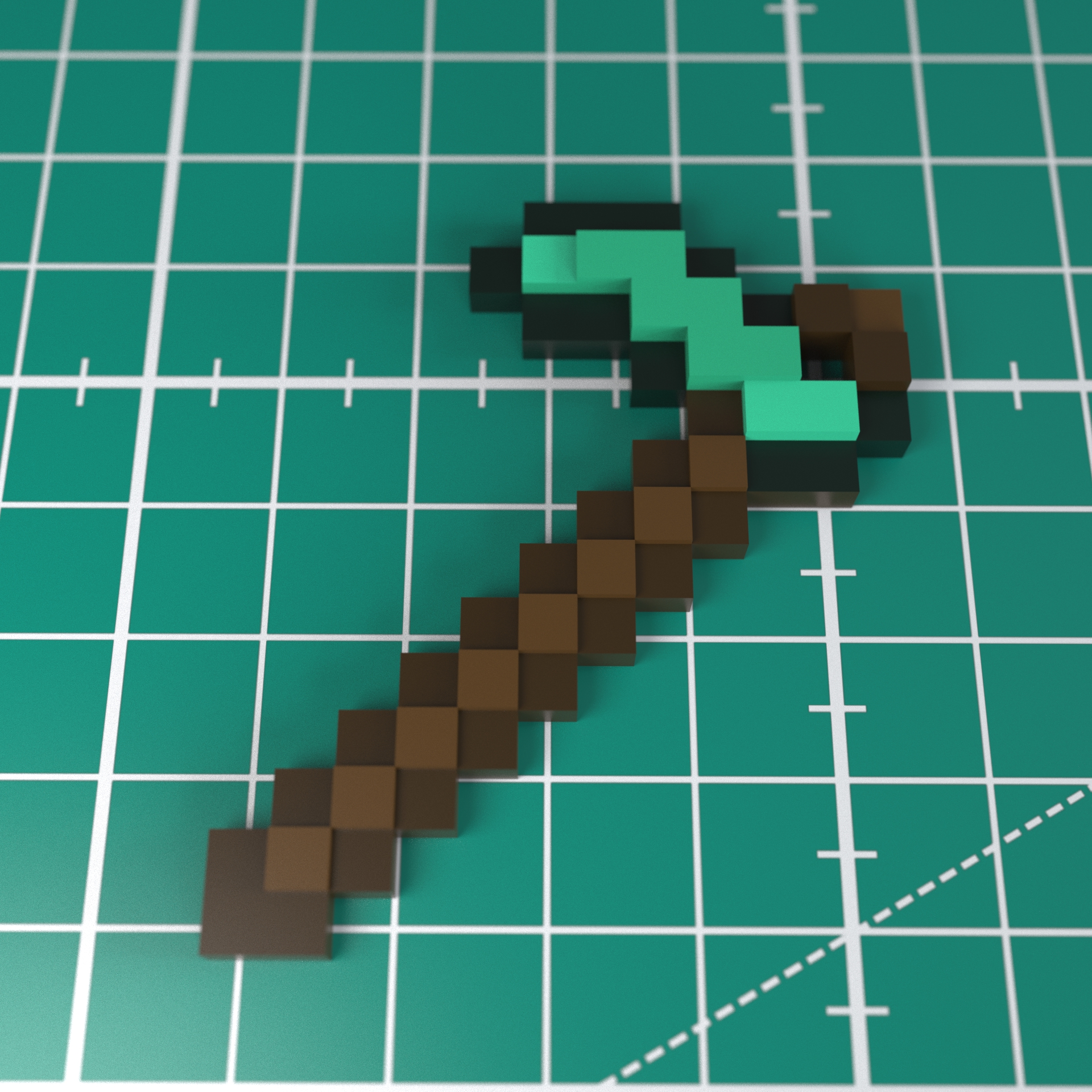 Minecraft Hoe Keychain