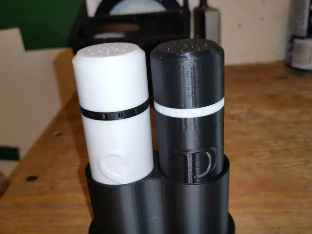 Salt and Pepper shaker set with holder