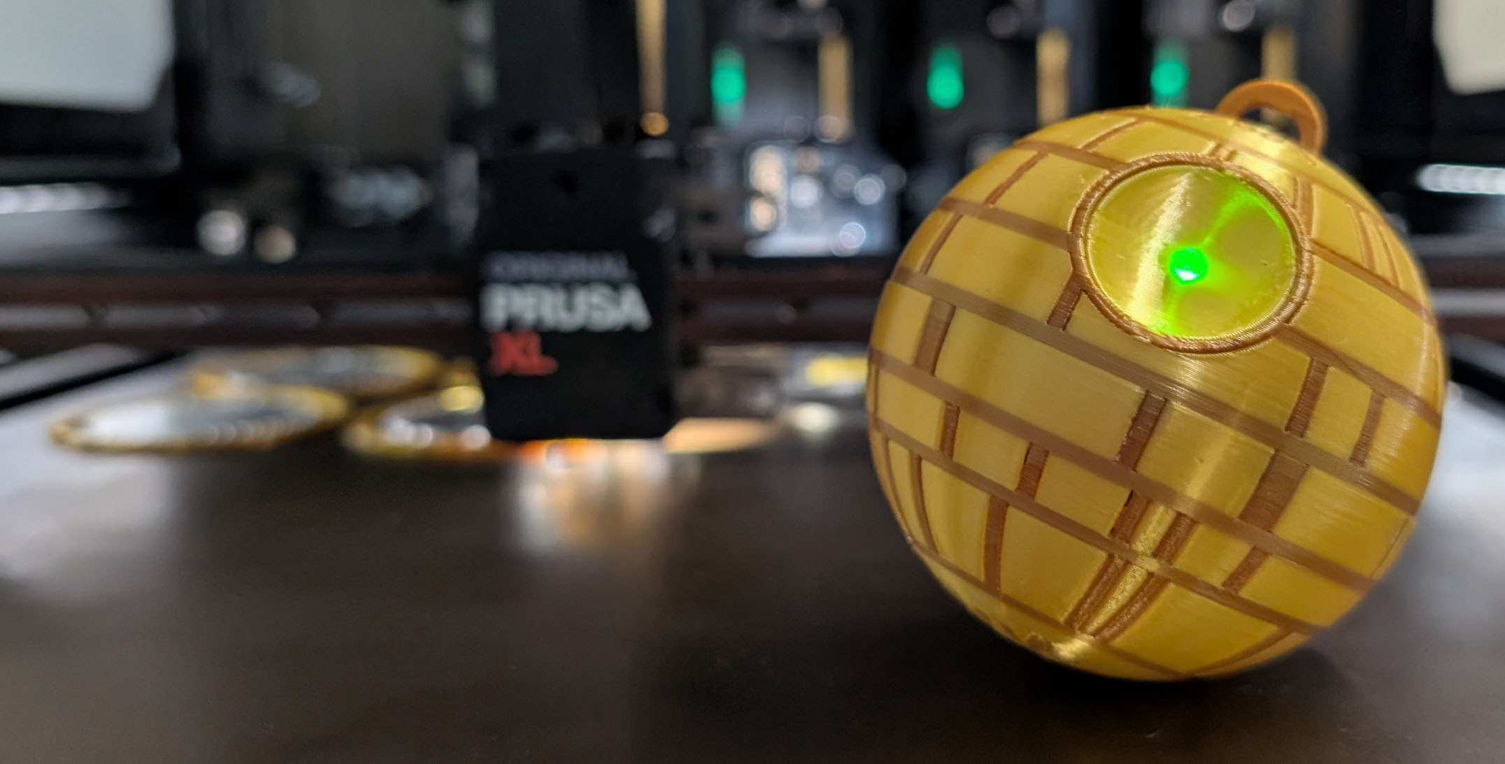 Multicolor Death Star Christmas Ornament