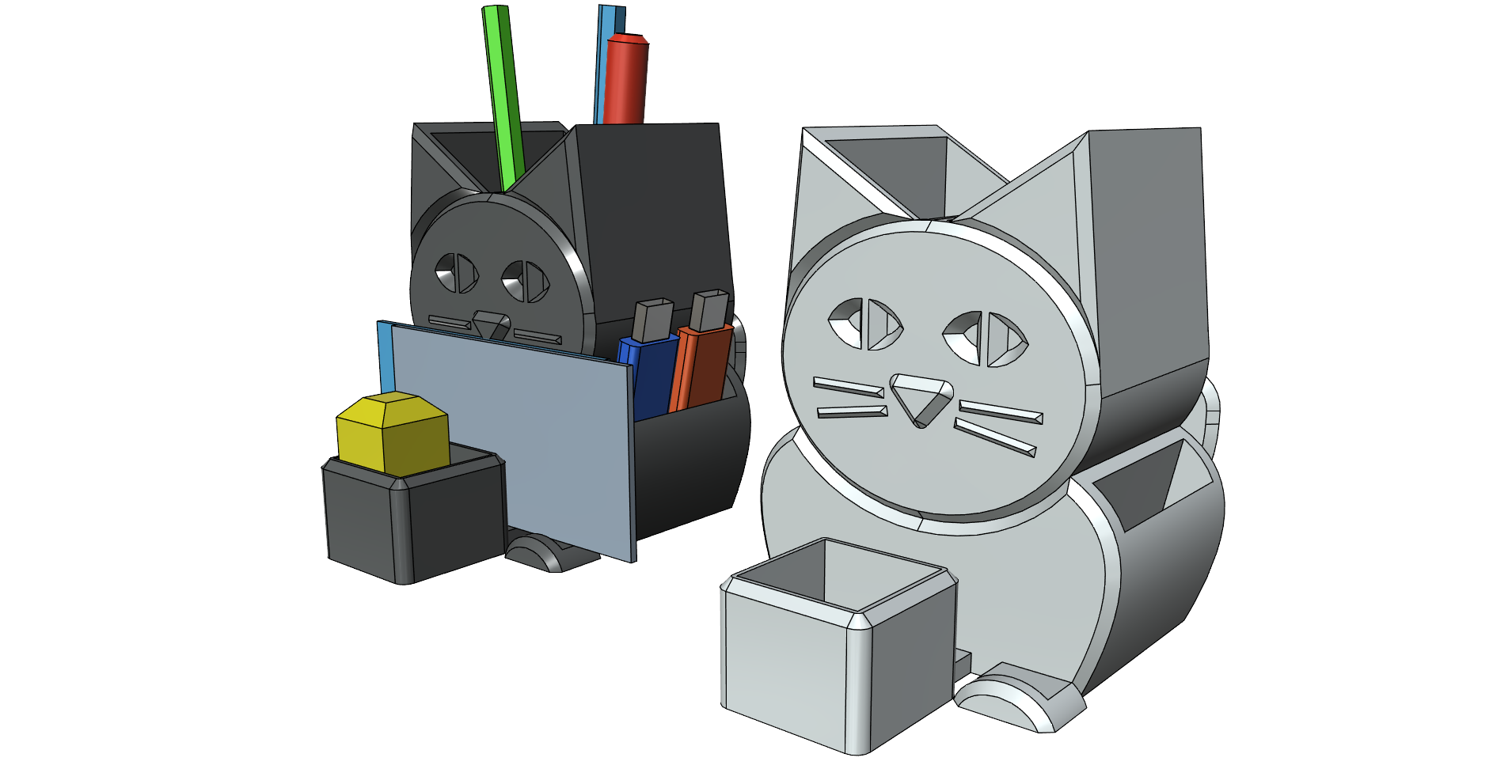 Pencil Holder pencils holder Pencil Stand pencils stand Pen Holder pens holder pen stand pens stand CAT easy print without support