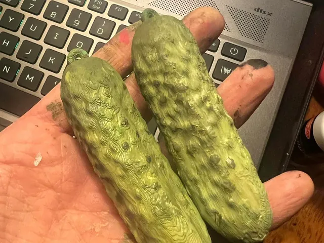 Simple Pickle with bail to be made as an ornament or even jewelry, or just.. a pickle. christmas pickle