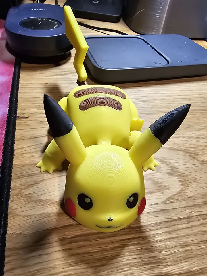 Tail-strengthened Pikachu free 3D model 3D printable