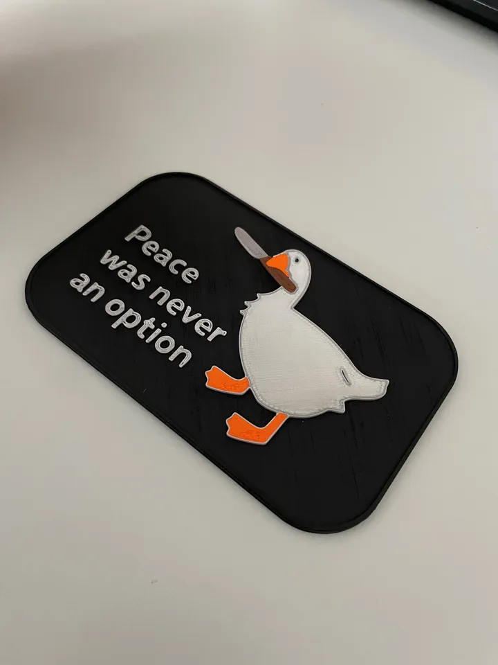 Peace was never an option - Untitled Goose Game - Sticker or Magnet