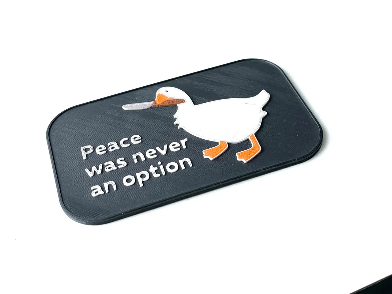 Peace was never an option - Untitled Goose Game - Sticker or Magnet