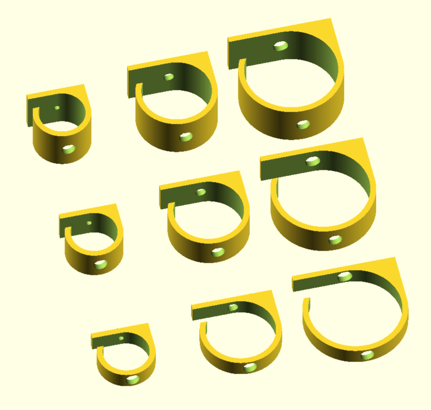 Miniatura 2 do modelo 3D Cable Hooks - Parametric