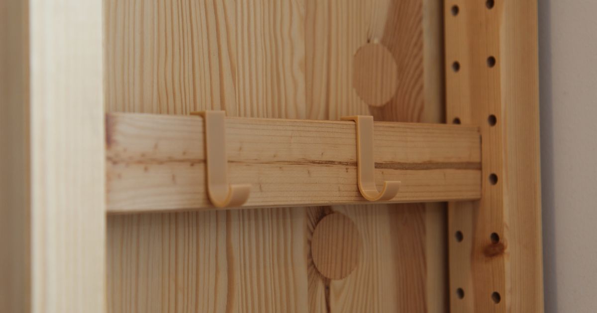 Hook for IKEA Ivar shelf by Håkon Andre Schulstad Download free STL