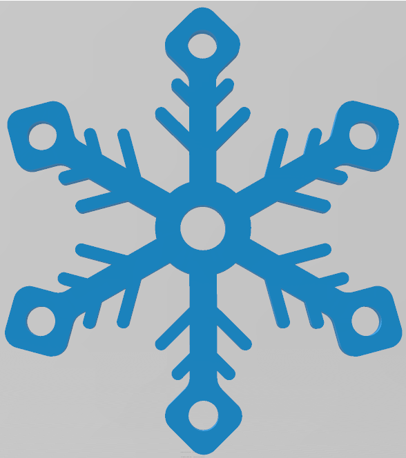 EASY TO PRINT, SNOWFLAKE, CHRISTMAS ORNAMENT 10, ORNAMENTS
