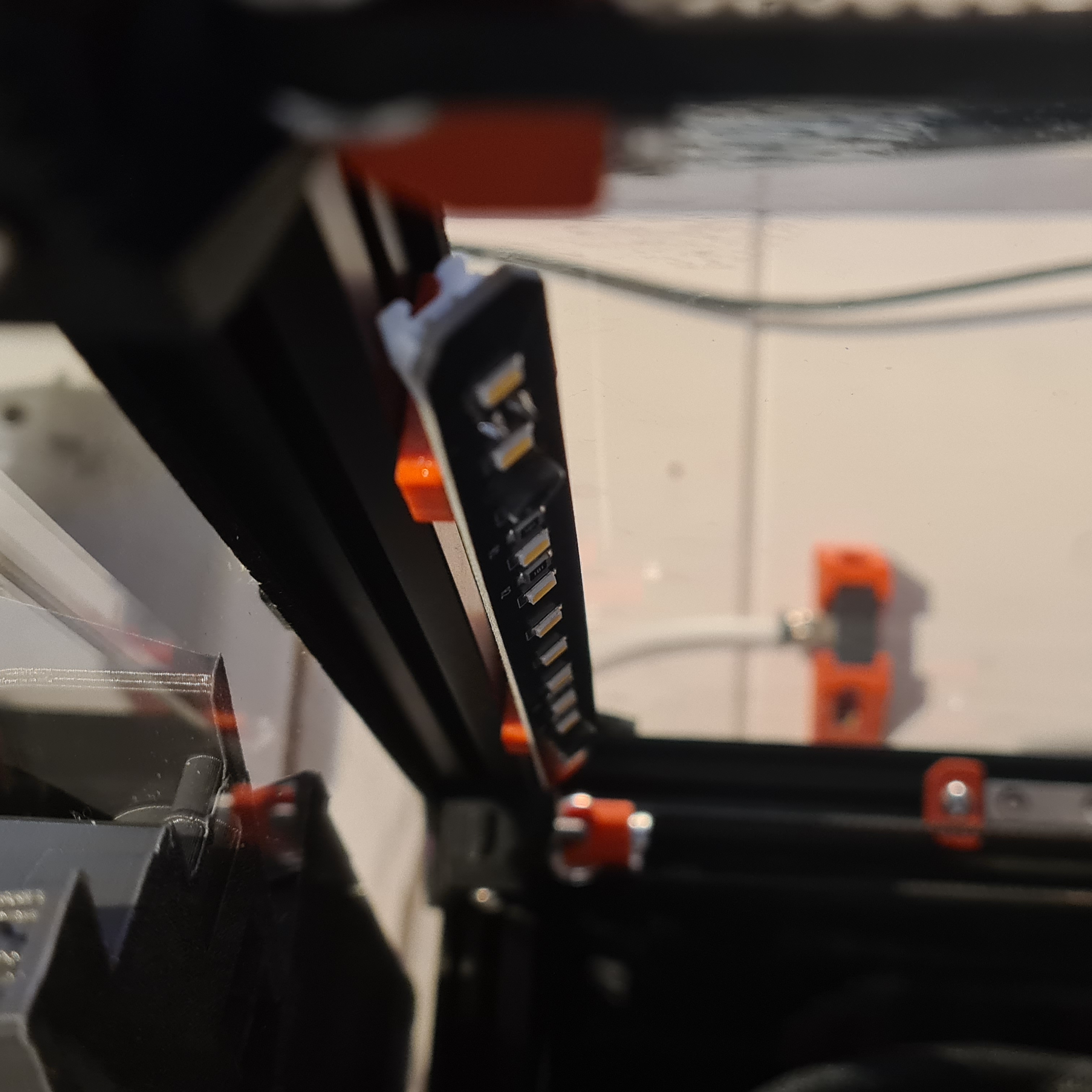 45 Degree 1515 LED Daylight on a stick V0 Micron+ Extrusions Clips Push fit