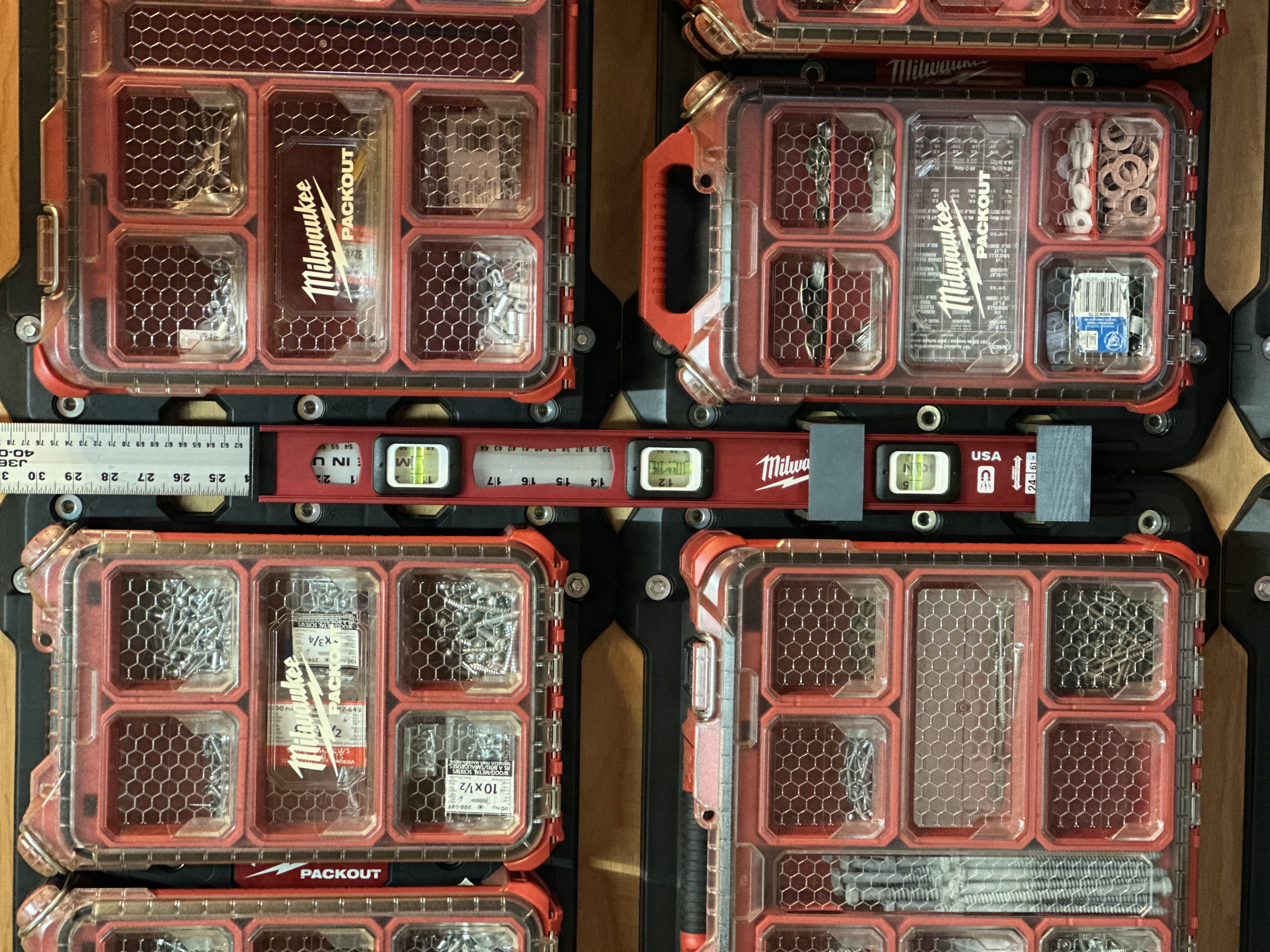 Milwaukee Packout Wall Brackets - Rulers/Level