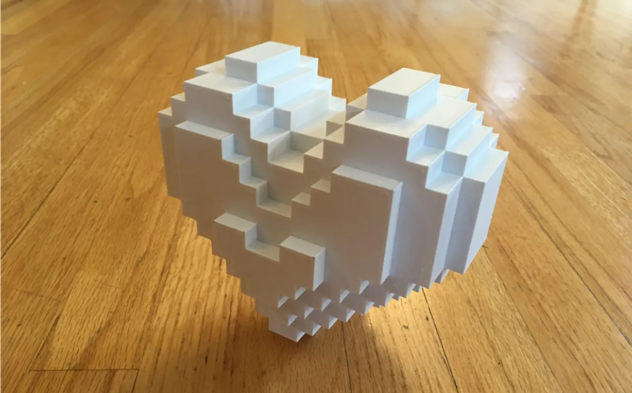Blocky Heart by gfellows | Download free STL model | Printables.com