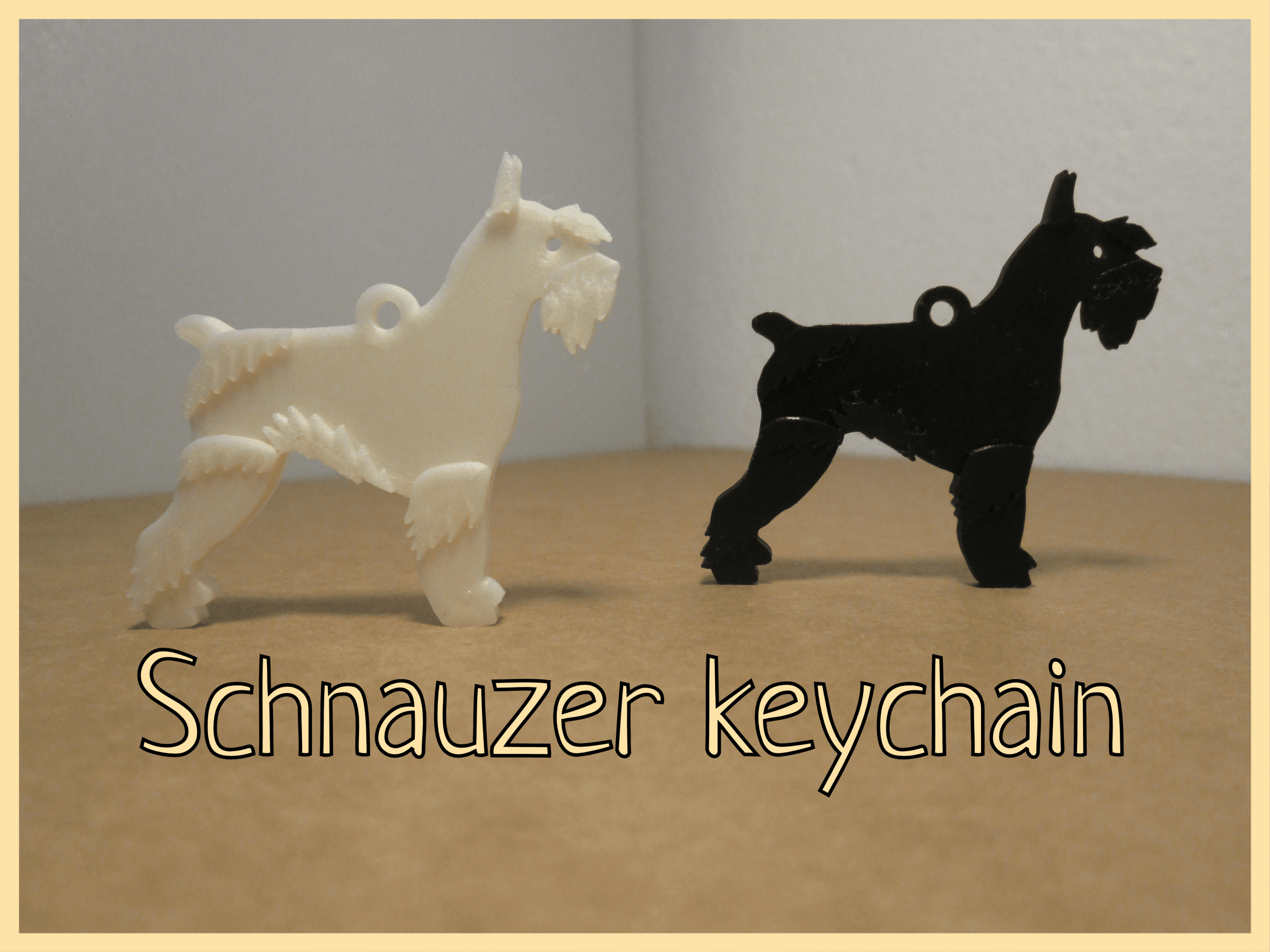 Schnauzer keychain