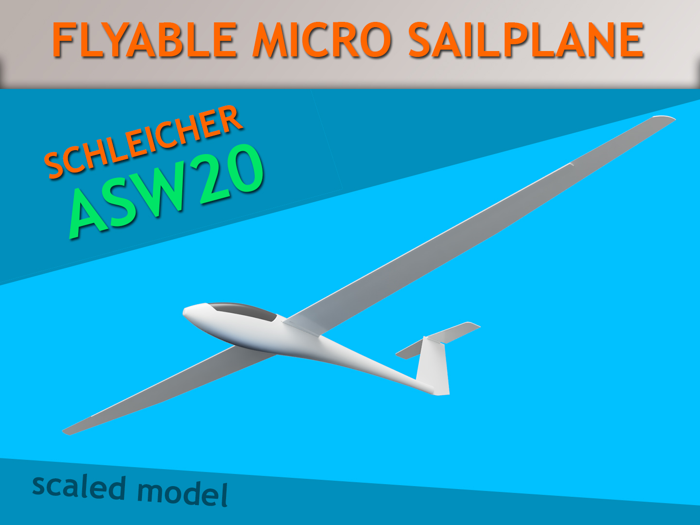 ASW20 Sailplane (micro glider - flyable)