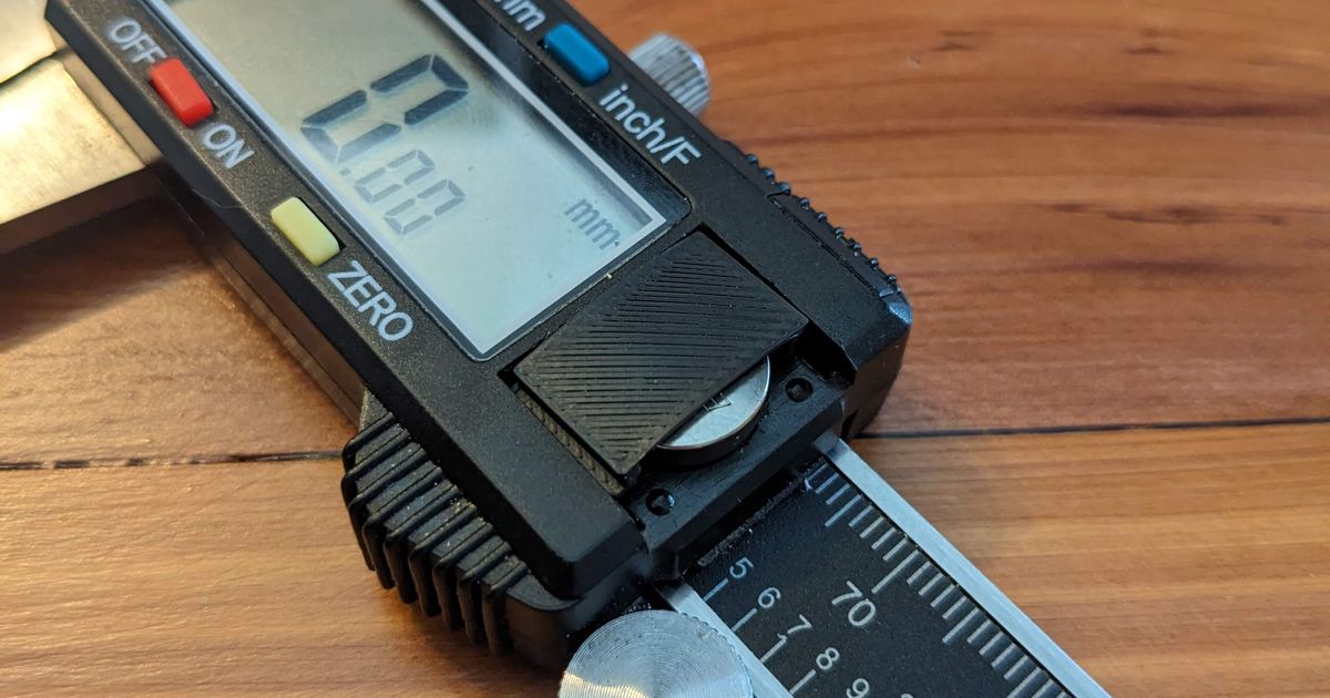 Neiko Caliper Battery Cover by Heath Harris Download free STL model