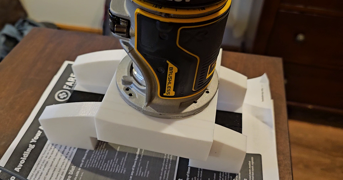 Fretboard Radius Router Jig 9.5" by levitruelove Download free STL