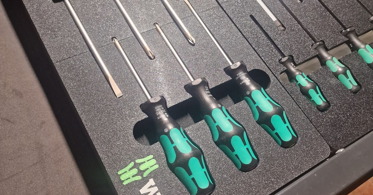 Wera Screwdrivers Organizer by A.F_3D Print Download free STL model