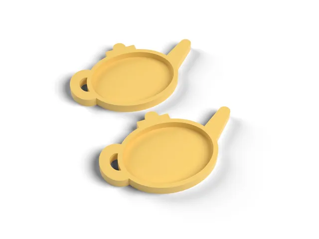 Teapot Tea Bag Rest - Little Drip Dish for Tea Bags and Teaspoons, Pair (OpenSCAD)