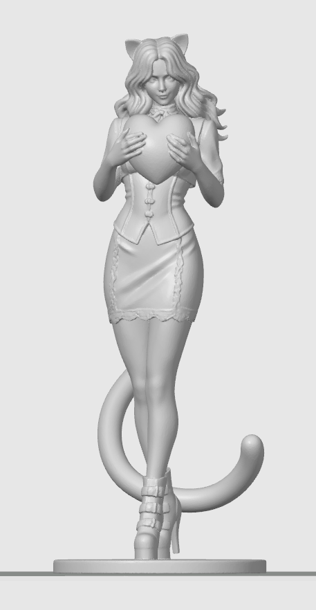 Valentine’s cat-girl figurine 12