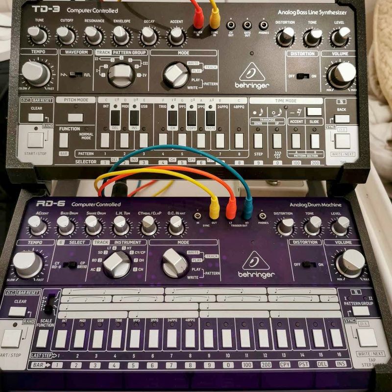 改造ジャンク】BEHRINGER TD-3 & RD-6 スケルトン2台セット TD-3-MO