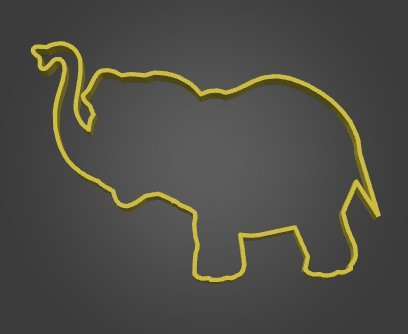 Elephant cookie cutter by Dušan Dolníček | Download free STL model ...