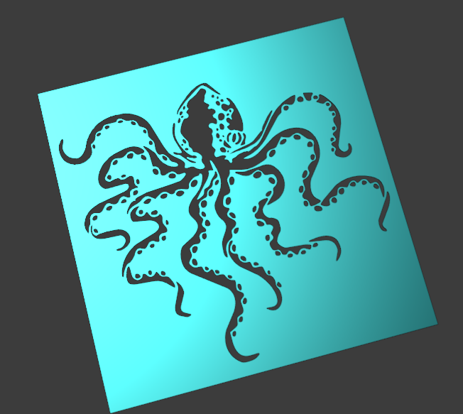 octopus stencil by Marina Download free STL model