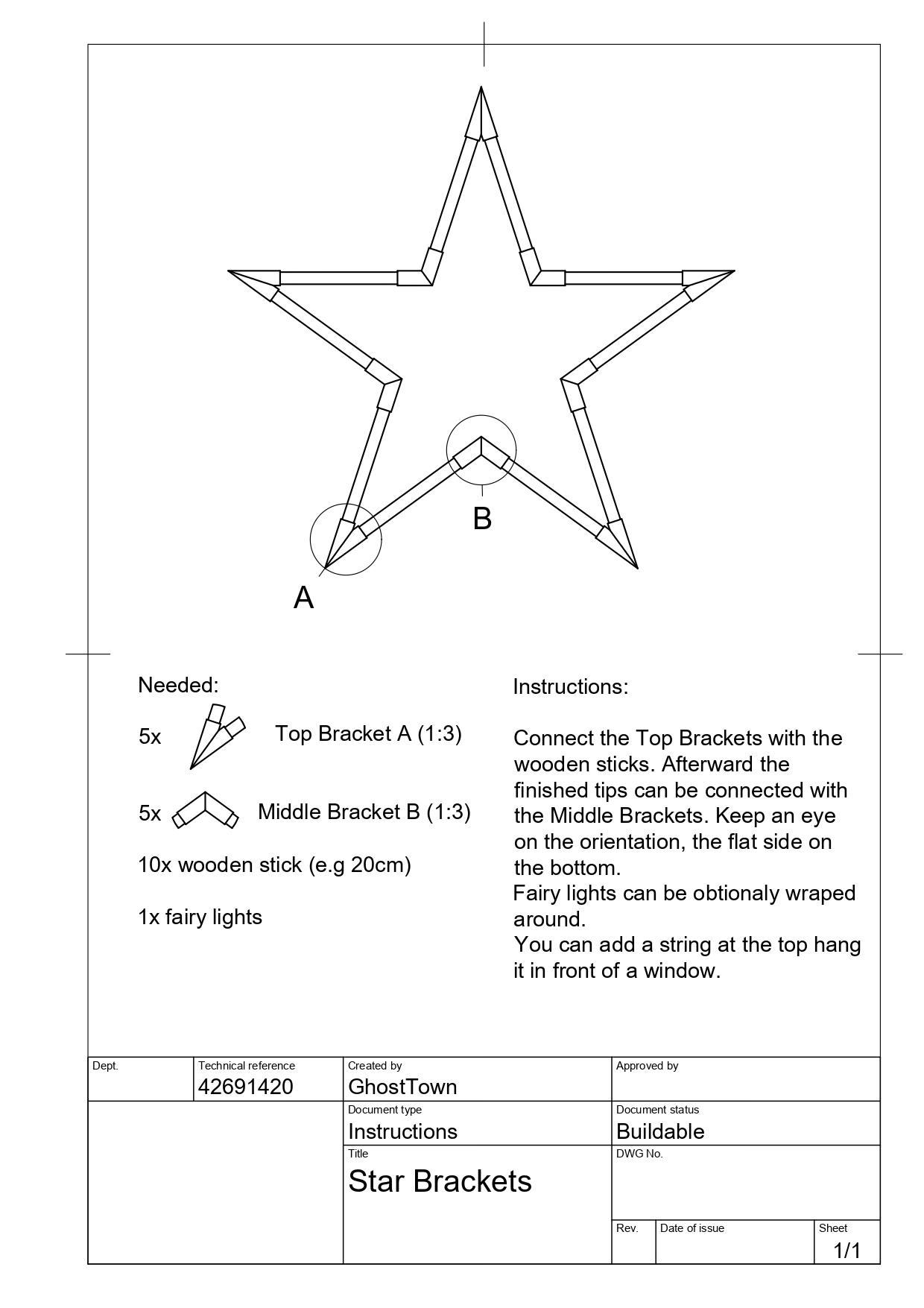 Star Brackets LED Star By GhostTown Download Free STL Model star-brackets-led-star-by-ghosttown-download-free-stl-model