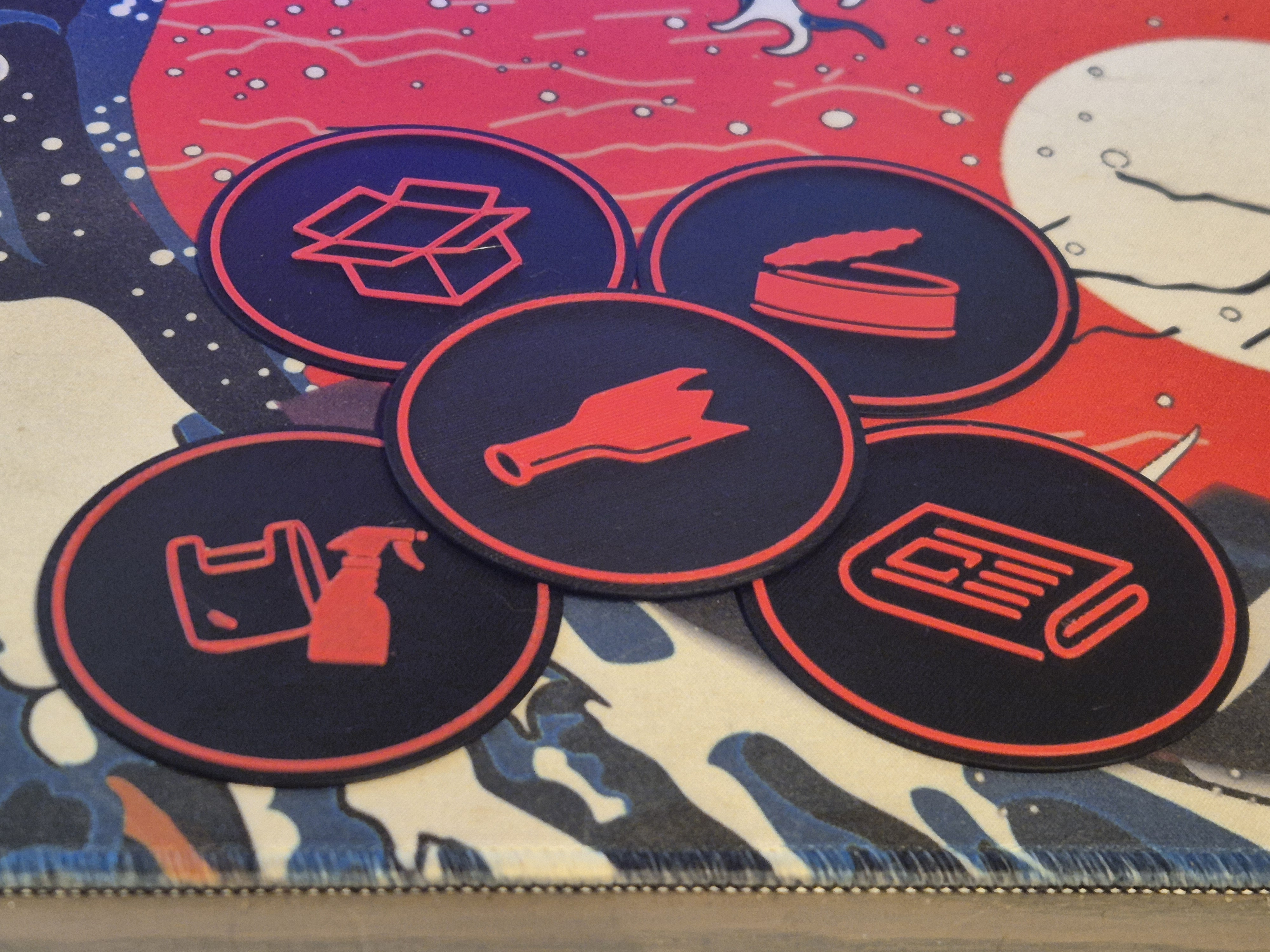 Recycling bin symbols