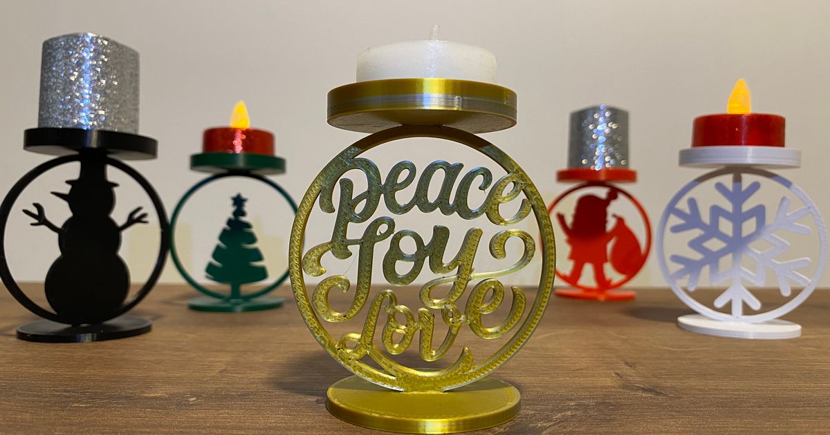 Christmas Candle Holders by MEAFdesigns Download free STL model