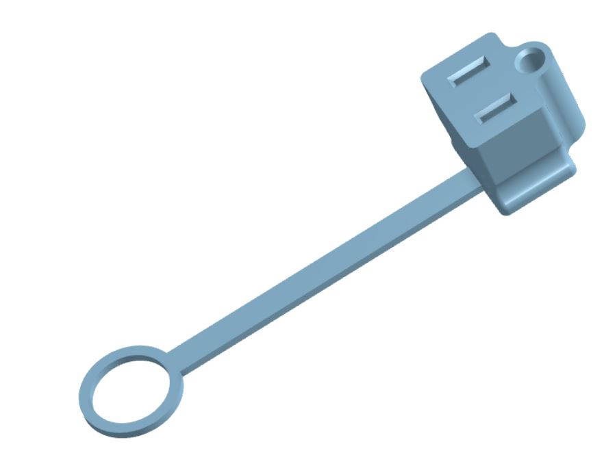 Electrical plug covertethered by Grant Download free STL model