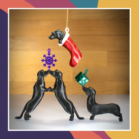 Dachshund Christmas Tree Ornaments