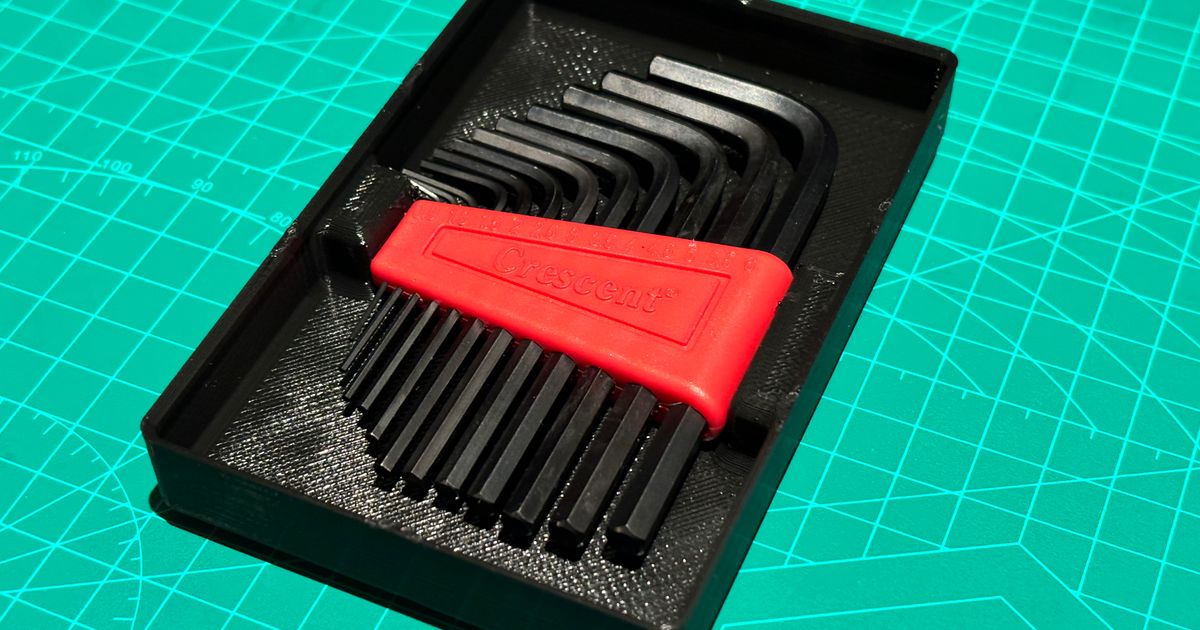 Gridfinity Stackable Allen Key set Holder 3x2 (2U tall) by samywamy10