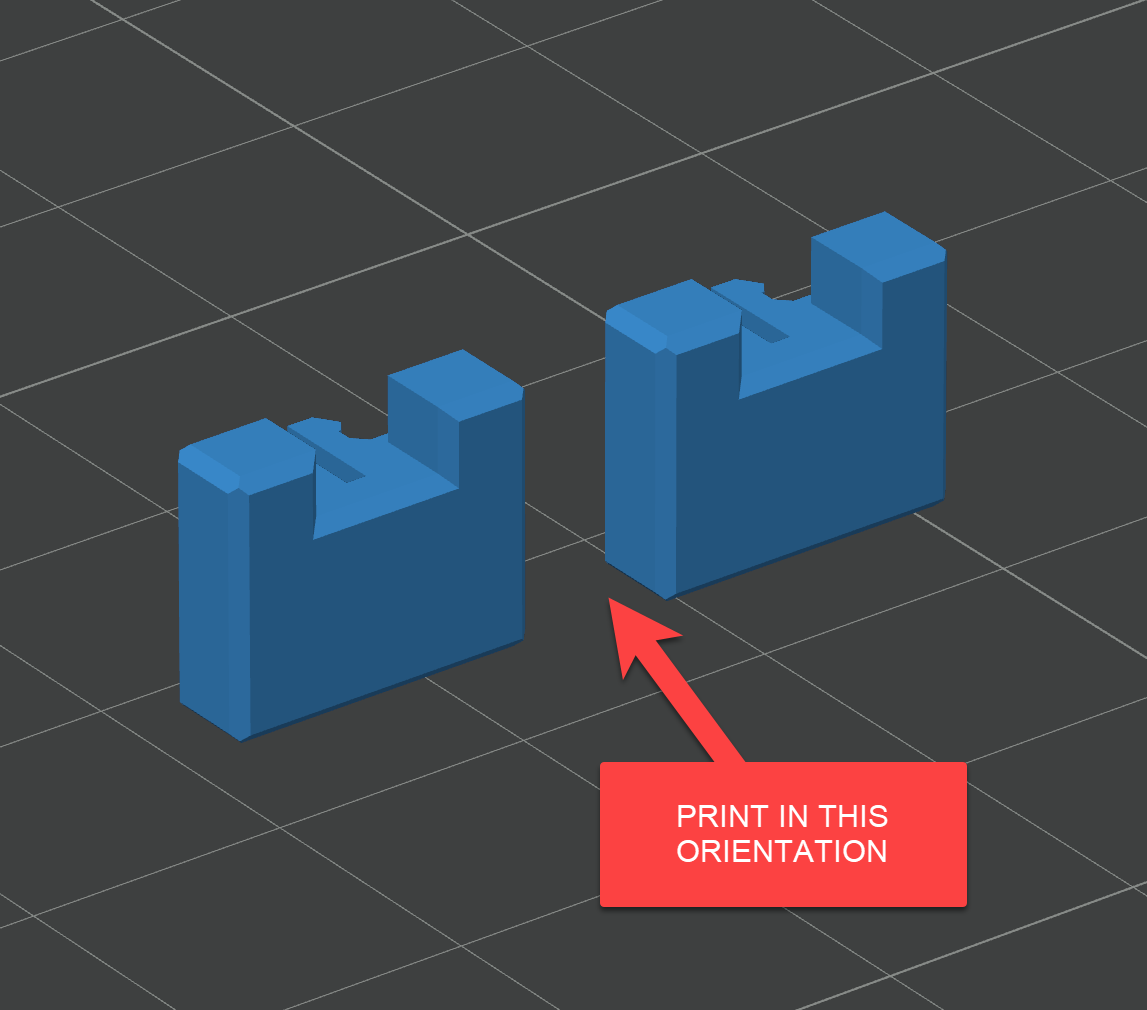 1515 Extrusion Corner Pop in clips for hiding LED + Chamber Holder