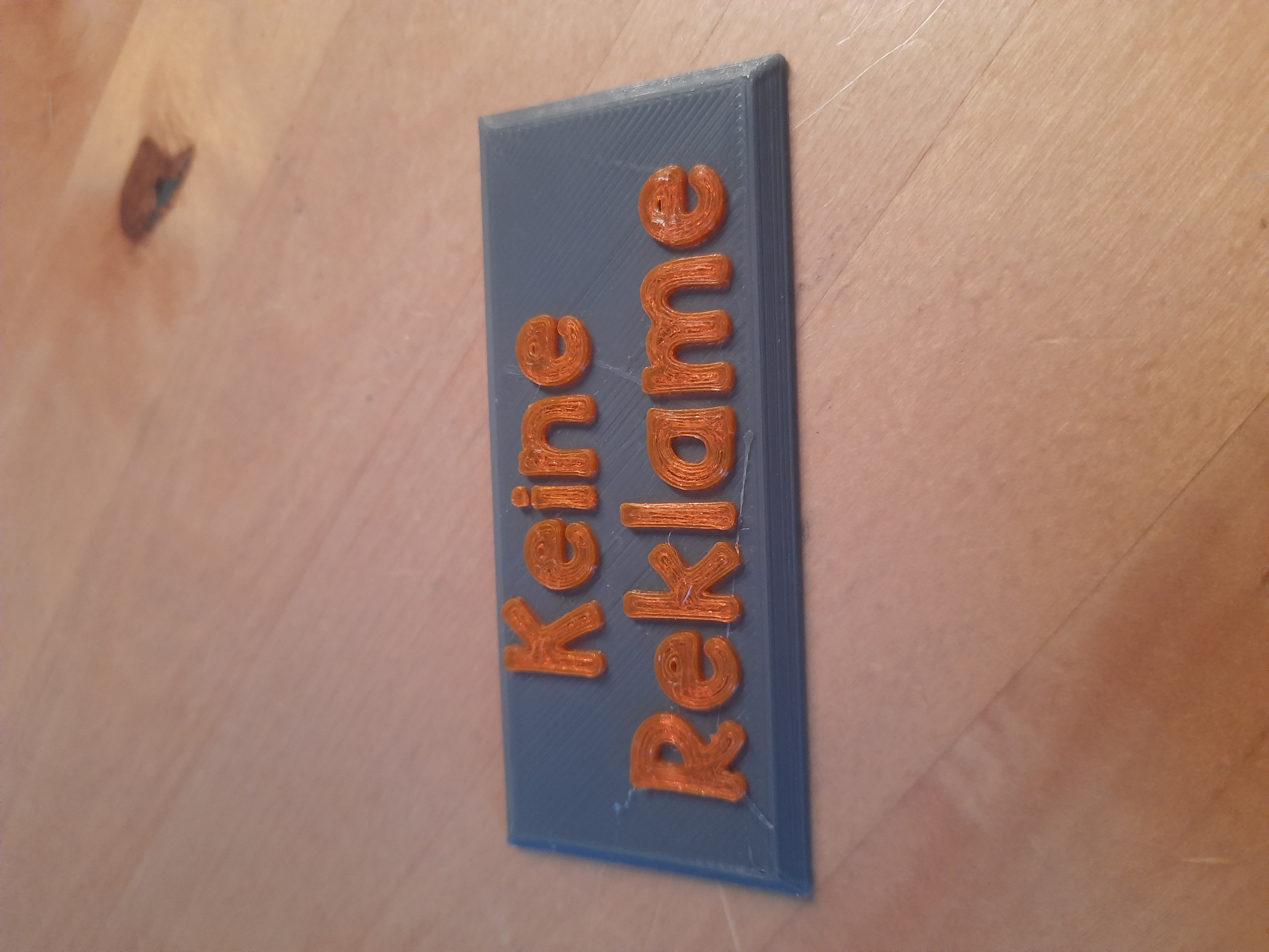 Keine Reklame Briefkastenschild