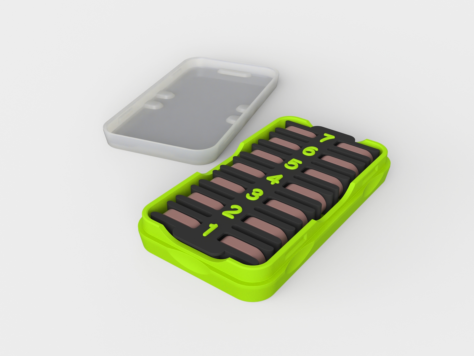 Pill Case with 7+7 Holder Insert