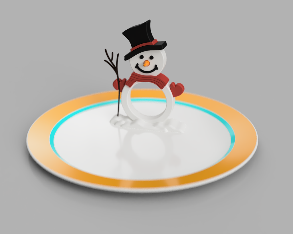 Schneemann Serviettenring zu Weihnachten, Multi-Color, ohne Support