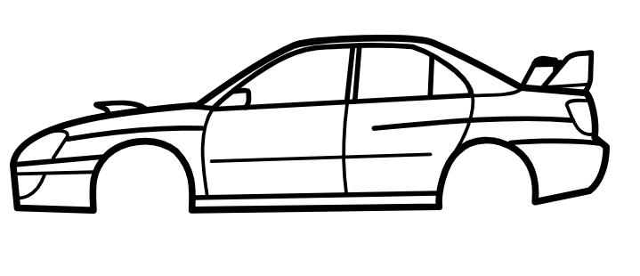 CarSilhouette - Subaru Impreza STI (2003)