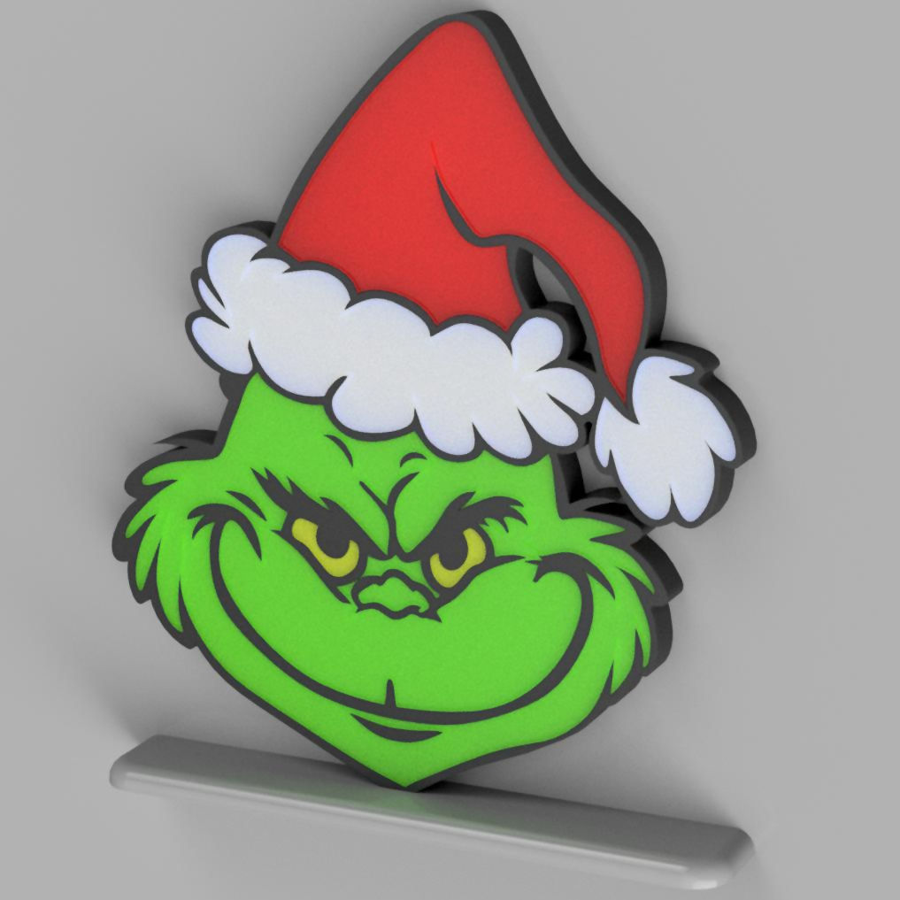 Grinch christmas window ornament by Satellietje Download free STL