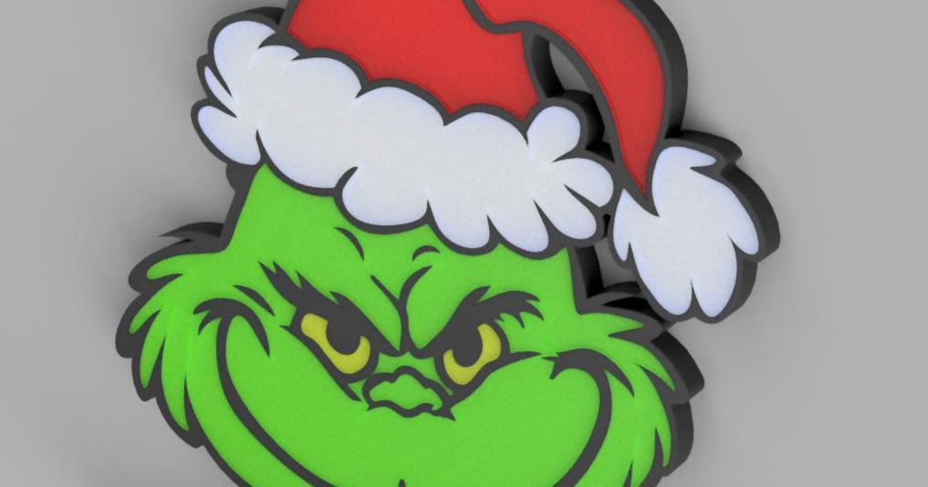 Grinch christmas window ornament by Satellietje | Download free STL ...