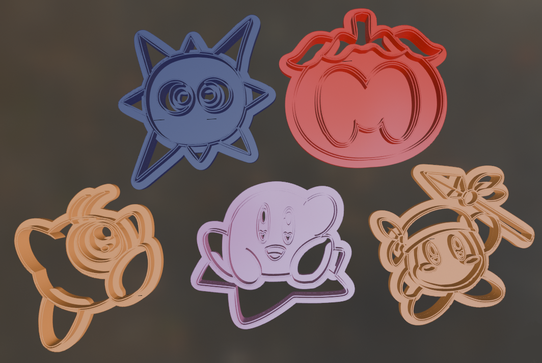 5 Cookie Cutters Set - Kirby