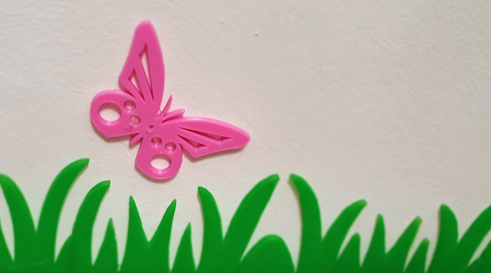 KIDS decoration - butterflies, clouds , grass & co for wall