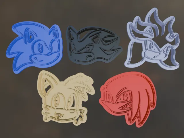 5 Cookie Cutters Set 1 - Sonic The Hedgehog