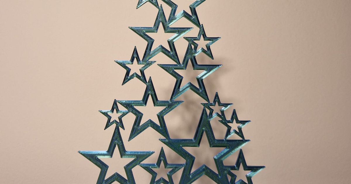 Christmas tree made out of stars by Karlo Abstract Download free STL