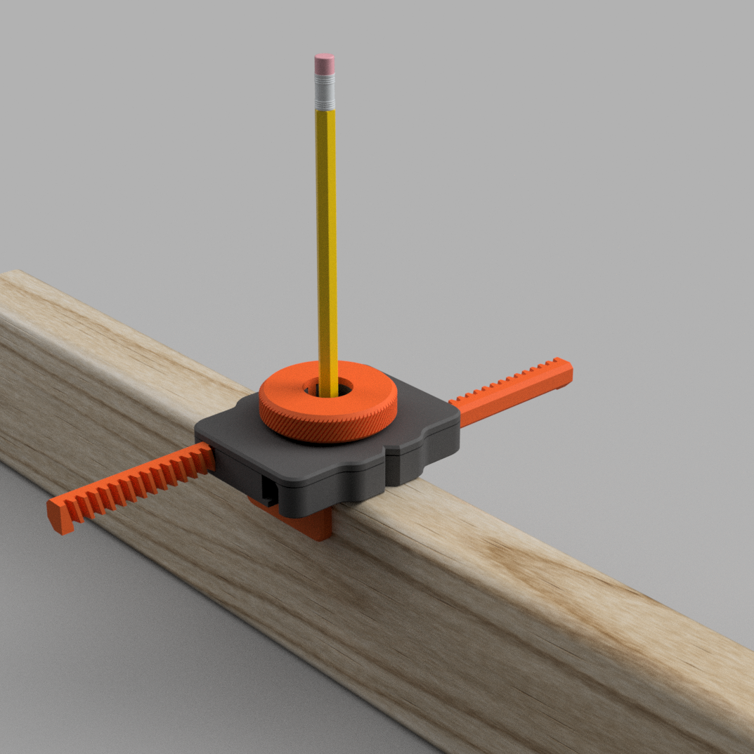 Center Marking Gauge Geared by JohnMartin Download free STL model
