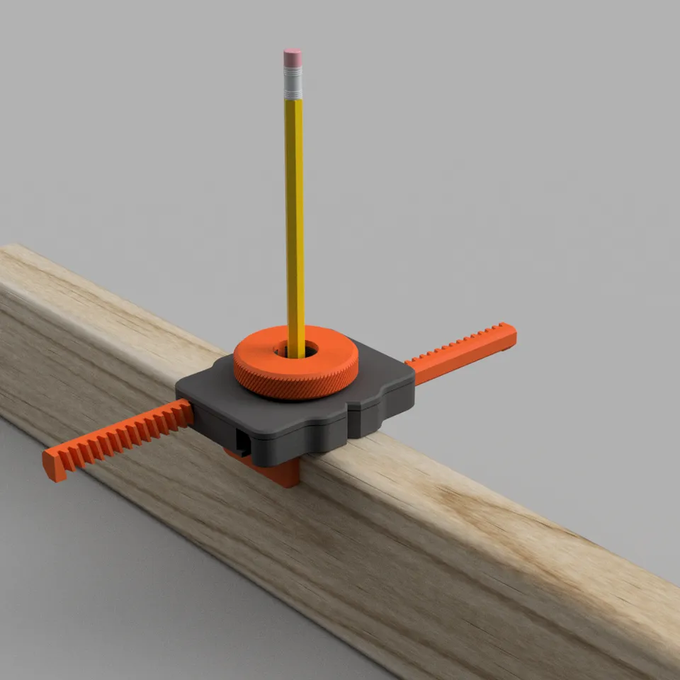 Center Marking Gauge - Geared by JohnMartin | Download free STL model ...