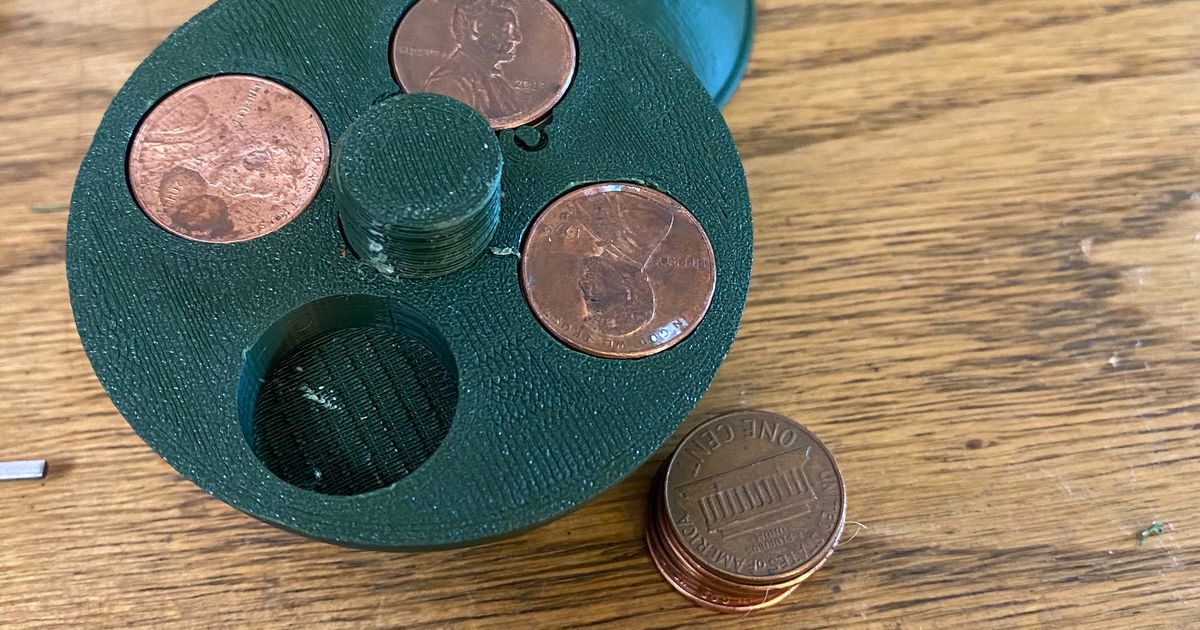 Bottom half holds pennies to add weight by QuietMike Download free