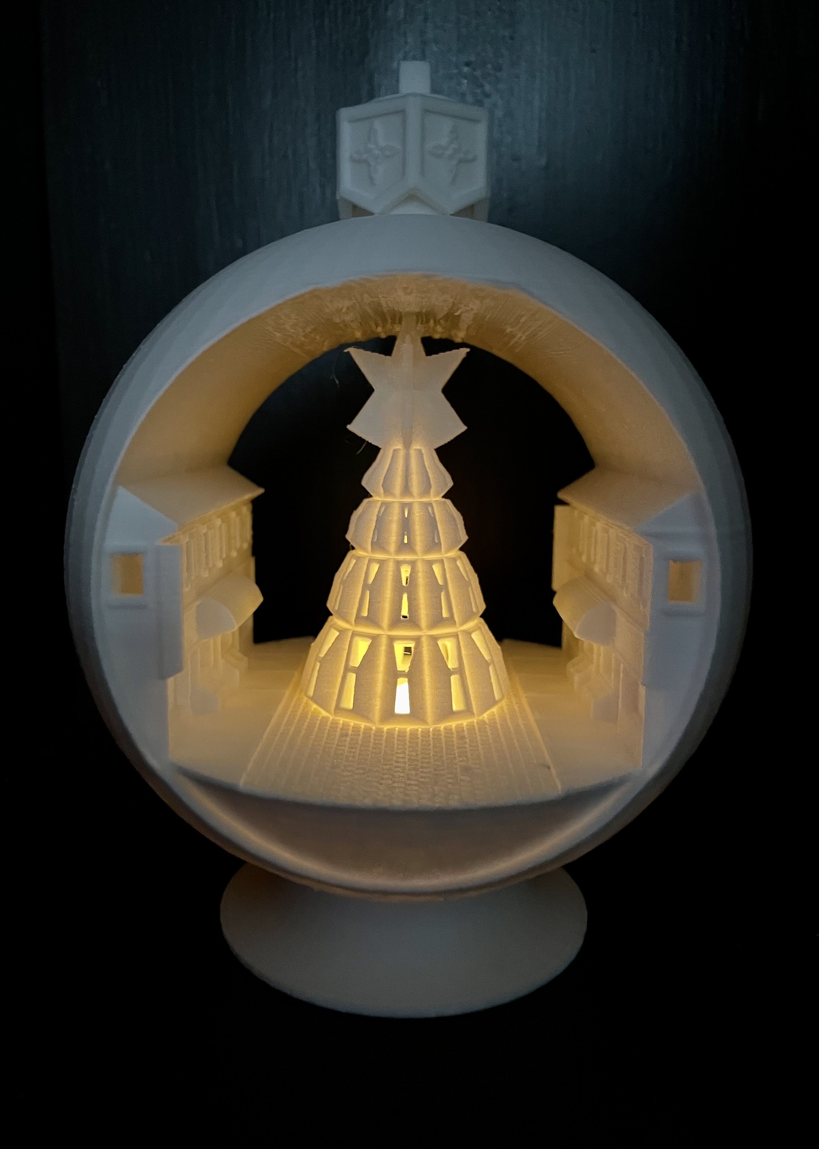 Snowglobe Votive Ornament - Xmas Town 3D model thumbnail