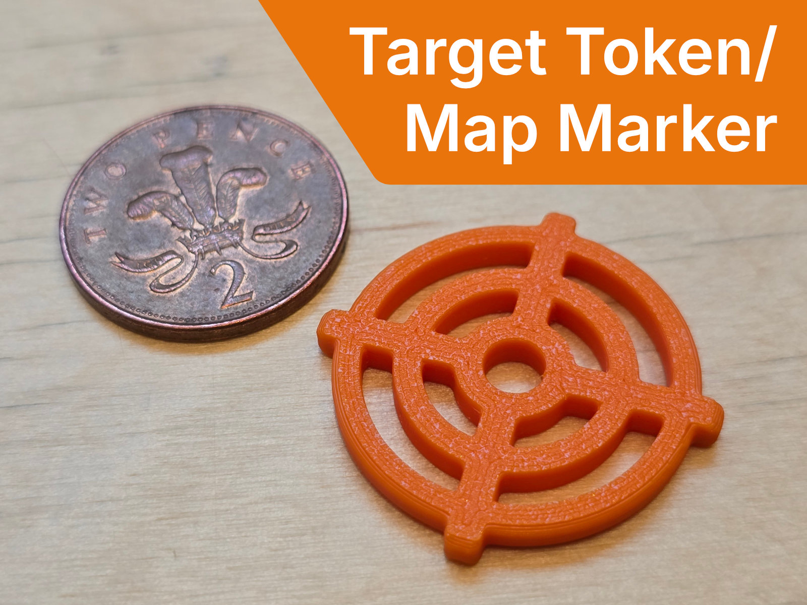 Target token/map marker for tabletop games