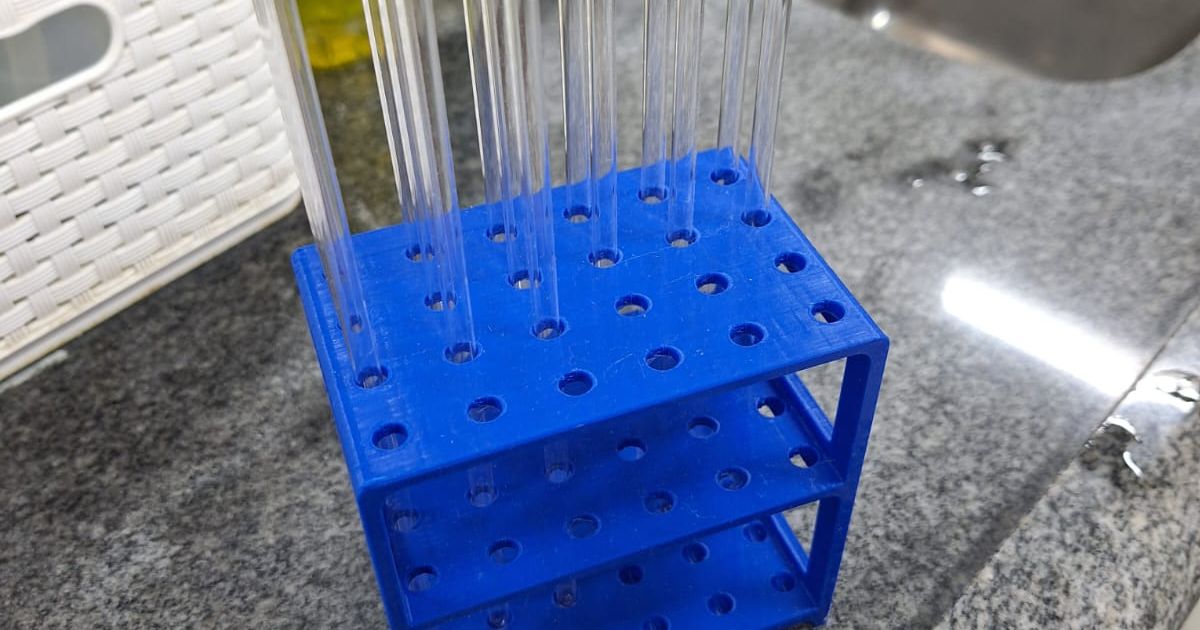NMR Tubes Rack by Mathias Kavai Download free STL model